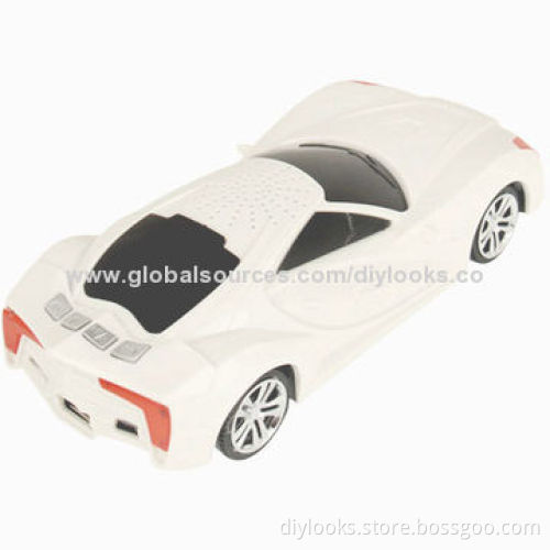 Music Car Style Card Reader Speaker with FM Radio and USB Player & LED Light, Sized 212 x 78 x 54mm
